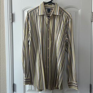 Thomas Elliot Striped Long Sleeve Button-Up Shirt
